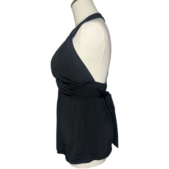 Vintage Grass Collection Women’s Medium Babydoll Halter Top Back Tie Black Y2K - Picture 3 of 7